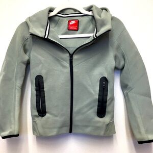 Boys Nike Zipper Hoodie Sweatshirt Small Green Black